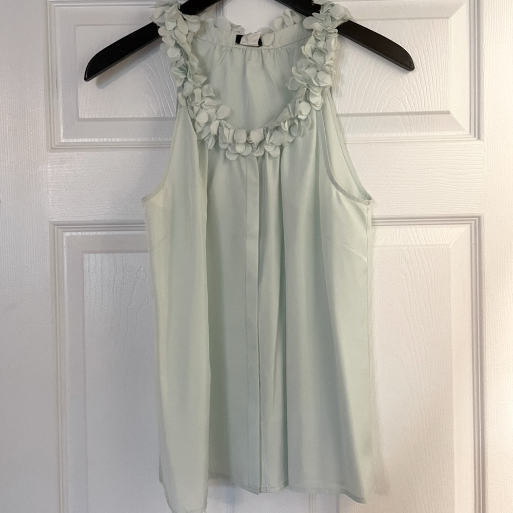 J. Crew 100% Silk Petal neck blouse sz M